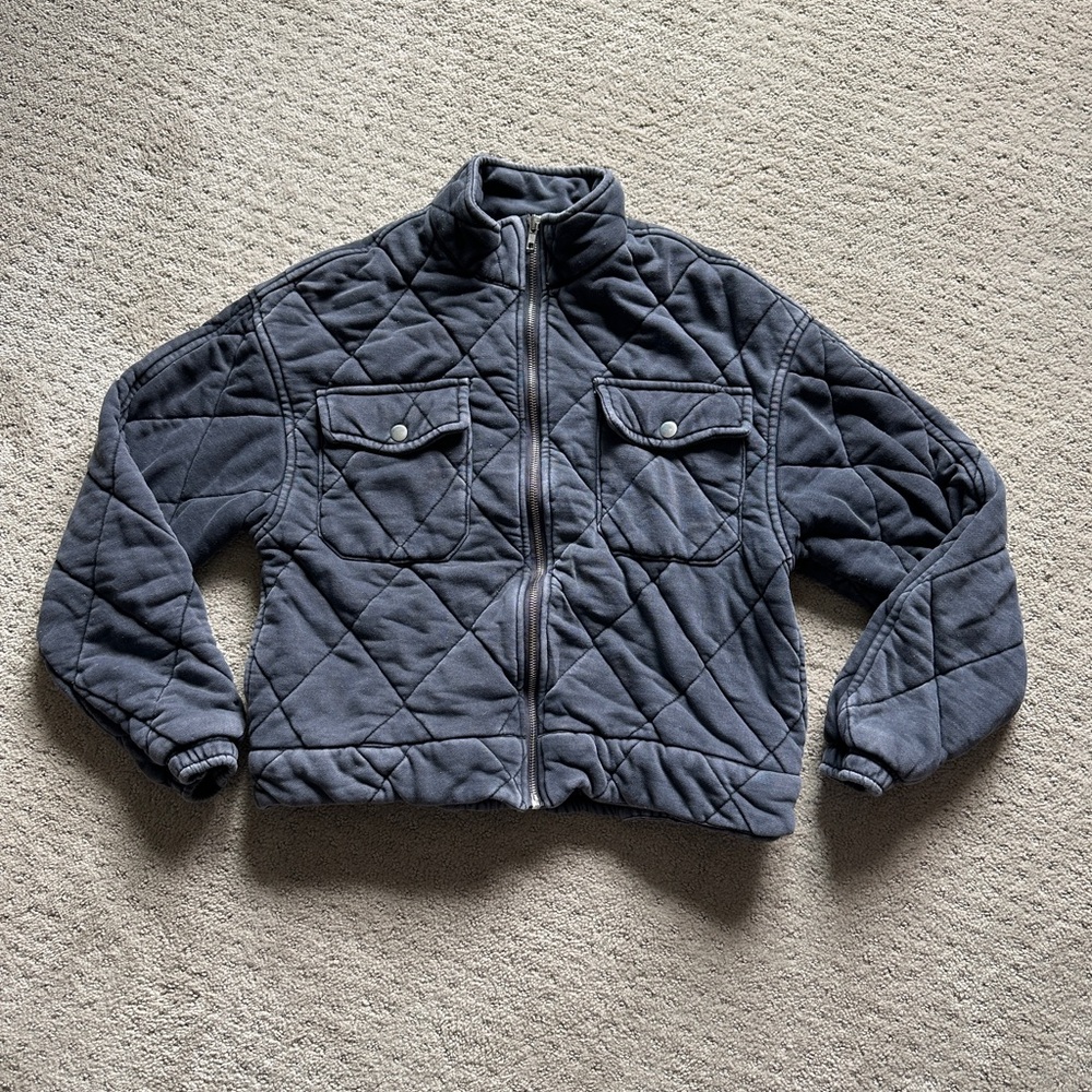Forever 21 Charcoal Zip Up Jacket